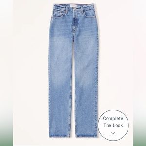 Abercrombie Ultra High Rise90s Straight Jean- medium wash